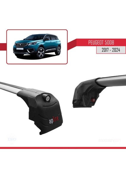 Peugeot 5008 2017 ve Sonrası ile Uyumlu Ace-2 Ara Atkı Tavan Barı Gri modelleri