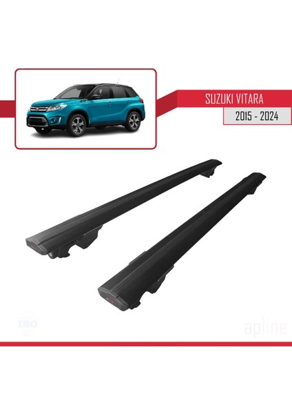 Suzuki Vitara 2015 ve Sonrası ile Uyumlu Hook Model Ara Atkı Tavan Barı Siyah 2 Adet