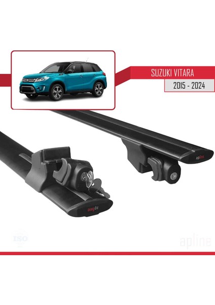 Suzuki Vitara 2015 ve Sonrası ile Uyumlu Hook Model Ara Atkı Tavan Barı Siyah 2 Adet