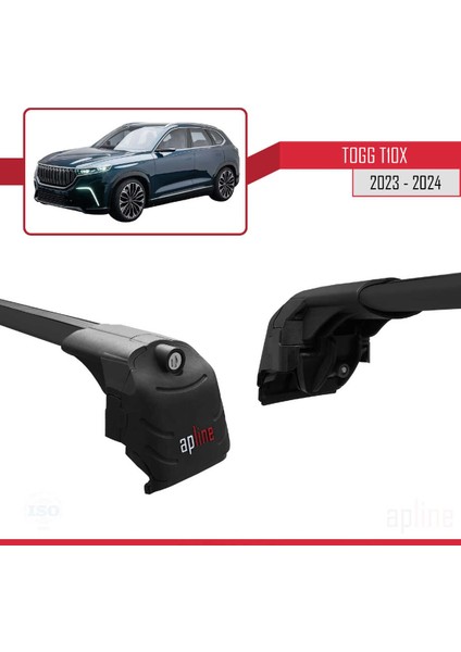 Togg T10X 2023 2024 2025 ile Uyumlu Ace-2 Ara Atkı Tavan Barı Siyah