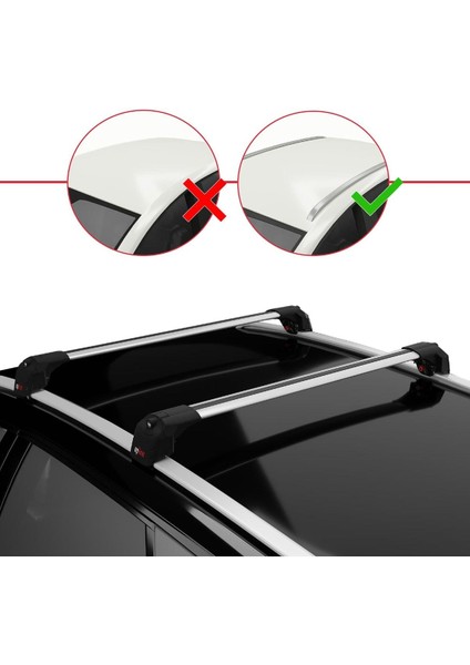 Volkswagen Tiguan 2016-2025 Arası ile Uyumlu Ace-2 Ara Atkı Tavan Barı Gri fiyatları