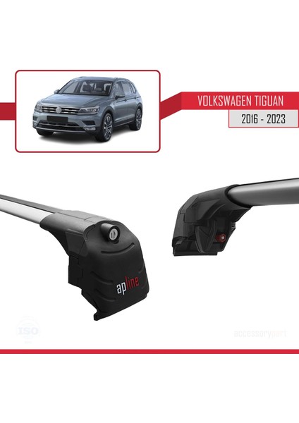 Volkswagen Tiguan 2016-2025 Arası ile Uyumlu Ace-2 Ara Atkı Tavan Barı Gri modelleri