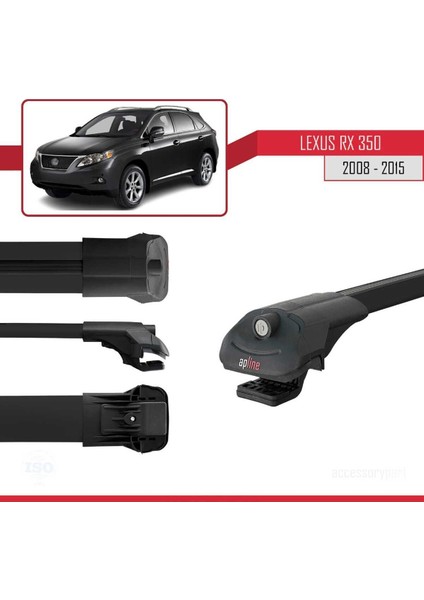 Lexus RX350 - RX350-2 2008-2015 Arası ile Uyumlu Ace-1 Ara Atkı Tavan Barı Siyah modelleri
