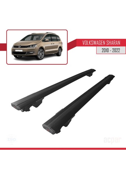 Vw Sharan 2010-2022 Arası ile Uyumlu Hook Model Anahtar Kilitli Ara Atkı Tavan Barı Siyah fırsatları