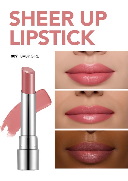 Sheer Up Yarı Saydam Renk Veren Nemlendirici Stick Parlak Ruj (009 Baby Girl) 8682536012072 indirimleri