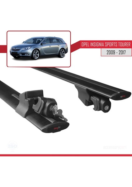 Opel Insignia Sports Tourer 2009-2017 Arası Hook Model Anahtar Kilitli Ara Atkı Tavan Barı Siyah indirimleri