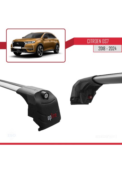 Citroen Ds7 Crossback 2018 ve Sonrası ile Uyumlu Ace-2 Ara Atkı Tavan Barı Gri modelleri