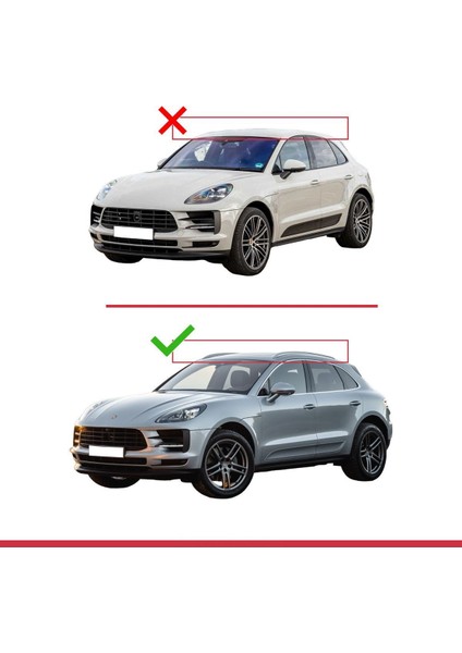 Porsche Macan 2014 ve Sonrası ile Uyumlu Hook Model Anahtar Kilitli Ara Atkı Tavan Barı Gri