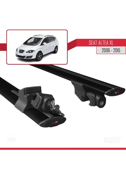 Seat Altea Xl 2006-2015 Arası ile Uyumlu Hook Model Ara Atkı Tavan Barı Siyah 2 Adet