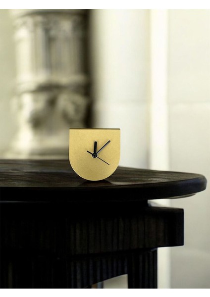 Altın Renk Metal Masa Saati, Minimal Tasarım, Şık ve Zarif Masa Saati fiyatları