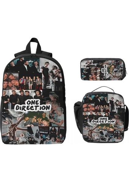 1d Boys Group One Talimler Çocuklar Sırt Çantası Öğle Yemeği Kutu Kalem Kutuları Kızlar Sırt Çantaları Okul Çantası Kitap Çantası Set Gösterildiği Gibi (Yurt Dışından)
