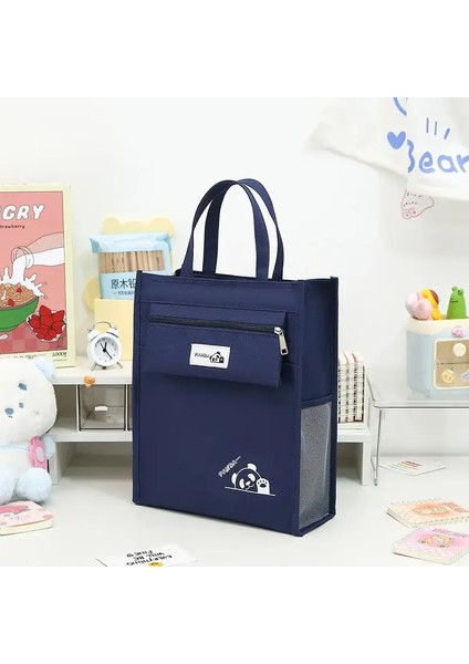 Moda Çizgi Film Tote Çantaları Çok Fonksiyonlu Sağlam Su Geçirmez Çocuklar Dosya Kadın Için Öğretmen Okul Çantaları Erkekler Kitap Kalemleri Faturalar Renk: Koyu Mavi (Yurt Dışından)