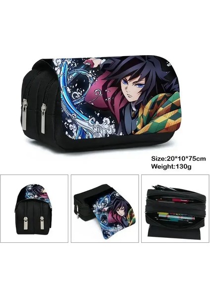 3pc-Set 2024 Yeni Demon Slayer Kimetsu Hayır Yaiba Nezuko Okul Çantası Öğrenci Sırt Çantası Damla Damlası Okul Çantası Mochila XB-021-B01/BOYUT: (Yurt Dışından)