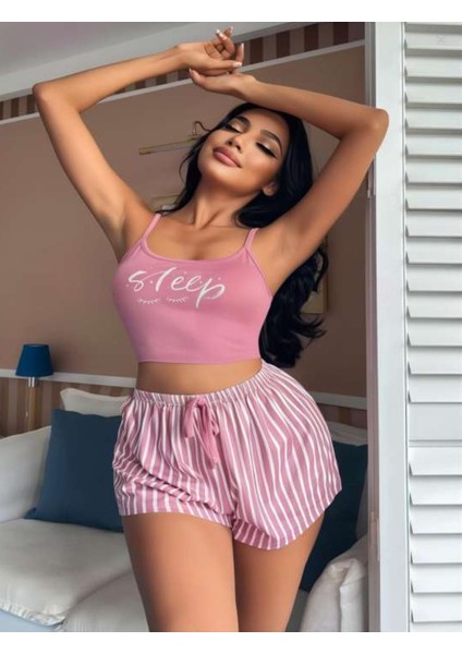 Kadın Şortlu Takım Pembe Şıklığı
