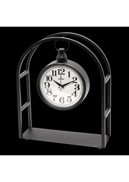 Modern Tasarımlı Siyah Metal Masa Saati, Şık ve Fonksiyonel Ev Veya Ofis Aksesuarı fiyatları