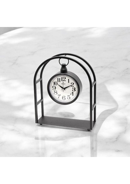Modern Tasarımlı Siyah Metal Masa Saati, Şık ve Fonksiyonel Ev Veya Ofis Aksesuarı modelleri