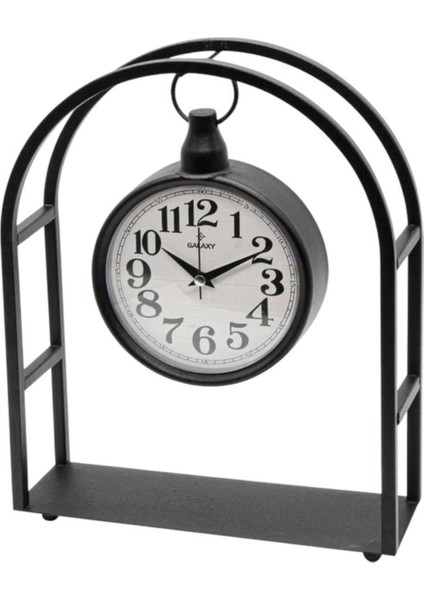 Modern Tasarımlı Siyah Metal Masa Saati, Şık ve Fonksiyonel Ev Veya Ofis Aksesuarı fırsatları