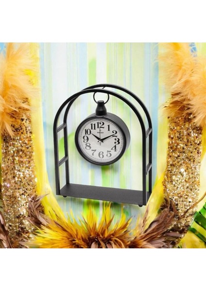 Modern Tasarımlı Siyah Metal Masa Saati, Şık ve Fonksiyonel Ev Veya Ofis Aksesuarı indirimleri