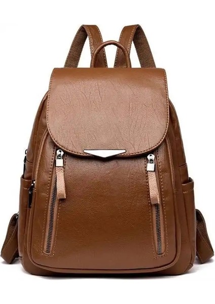 Yogodlns Için Lüks Sırt Çantası Yumuşak Pu Deri Sırt Çantası Seyahat Büyük Kapasiteli Okul Çantası Çift Fermuar Business Knapsack Siyah (Yurt Dışından)