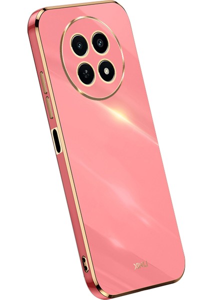 Xınlı Realme 12 5G/12X 5g Kılıf Galvanik Tasarım Tpu Çizilmez Telefon Kılıfı-Kırmızı (Yurt Dışından)