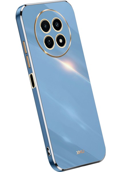 Xınlı Realme 12 5G/12X 5g Kılıf Galvanik Tasarım Tpu Çizilmez Telefon Kılıfı-Mavi (Yurt Dışından)