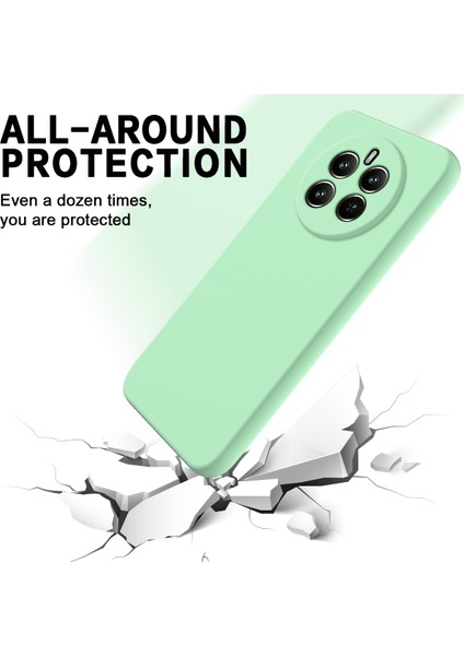 Realme 13 4g Kılıf Sıvı Silikon Çizilmez Telefon Kılıfı El Kayışı Ile-Yeşil (Yurt Dışından) modelleri