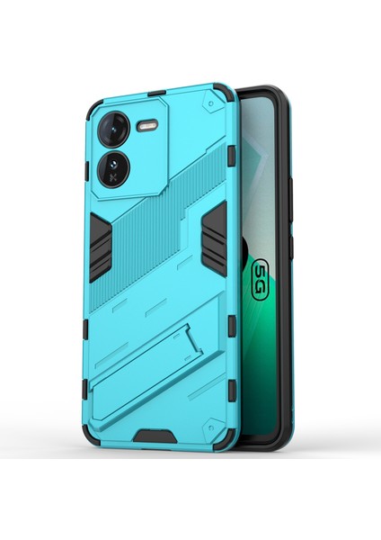 Vivo Iqoo Z9 5g Kickstand Kılıf Şok Emici Pc+Tpu Telefon Kılıfı-Bebek Mavisi (Yurt Dışından)