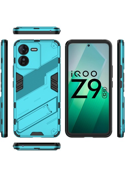 Vivo Iqoo Z9 5g Kickstand Kılıf Şok Emici Pc+Tpu Telefon Kılıfı-Bebek Mavisi (Yurt Dışından) indirimleri