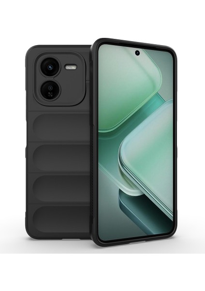 Vivo Iqoo Z9X 5g Kılıf Darbeye Dayanıklı Sağlam Kalkan Yumuşak Tpu Arka Kapak-Siyah (Yurt Dışından)