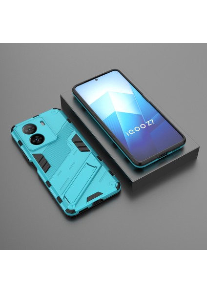 Vivo Iqoo Z7 5g Sert Pc Için Darbeye Dayanıklı Arka Kapak + Ayaklı Esnek Tpu Telefon Kılıfı - Bebek Mavisi (Yurt Dışından) indirimleri