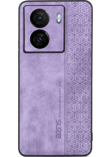 Azns Vivo Iqoo Z7 5G/Z7X 5g Pu Deri+Tpu Telefon Kılıfı Baskılı Desen Kaymaz Tutma Kapağı-Mor (Yurt Dışından) indirimleri