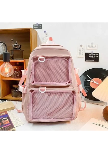 Japon Kawaii Itabag Yeni 2024 Şeffaf Sırt Çantası Büyük Kapasite Ita Backpack Okul Çantaları Üniversite Öğrencisi Jk Siyah (Yurt Dışından)