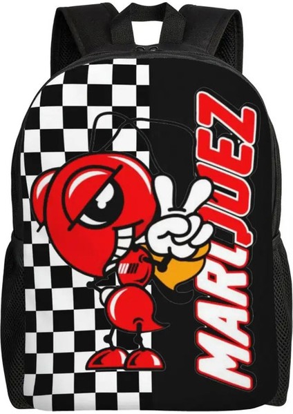 Özel Motosiklet Yarışı Marquezes Seyahat Sırt Çantası Okul Dizüstü Bilgisayar Kitap Çantası Koleji Öğrenci Günlük Bags 3/boyut: Sırt Çantası (Yurt Dışından)
