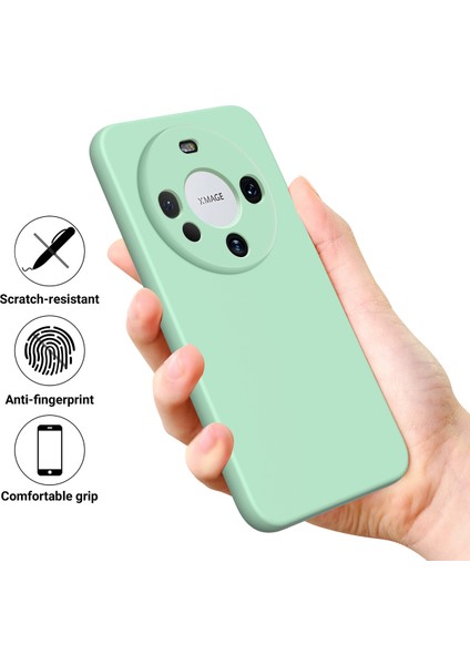 Huawei Mate 60 Kılıf Için Telefon Kılıfı Darbeye Dayanıklı Sıvı Silikon Cep Telefonu Kabuğu Askılı-Yeşil (Yurt Dışından) indirimleri