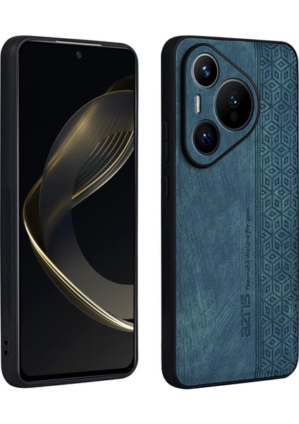 Azns Huawei Pura 70 Kılıf Pu Deri+Tpu Çizilmeye Dayanıklı Arka Kapak-Yeşil (Yurt Dışından)