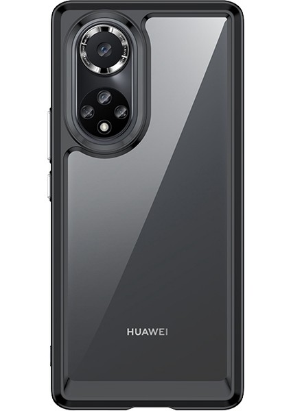 Honor 50/huawei Nova 9 Tpu+Akrilik Hibrit Aşınmaya Dayanıklı Kılıf Bağımsız Düğmeler Kir Önleyici Telefon Kabuğu-Siyah (Yurt Dışından)