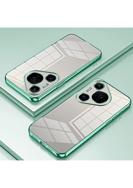Huawei Pura 70 Pro/pura 70 Pro+Kılıf Renkli Çerçeve Elektrokaplama Tpu Telefon Kılıfı-Yeşil (Yurt Dışından) indirimleri