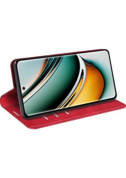 Realme 11 Pro 5g/11 Pro+5g Için Telefon Kılıfı, Pu Deri Cilt Dokunuşlu Cüzdan Standı Telefon Kılıfı-Kırmızı (Yurt Dışından) modelleri