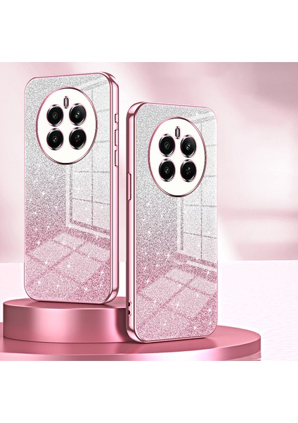 Realme 12 4g/12+5g Gradient Glitter Cep Telefonu Kılıfları Elektrokaplamalı Düşmeye Dayanıklı Tpu Kabuk-Gümüş (Yurt Dışından) fiyatları