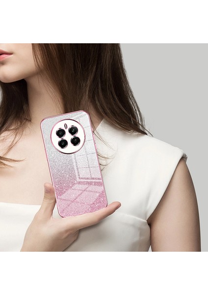 Realme 12 4g/12+5g Gradient Glitter Cep Telefonu Kılıfları Elektrokaplamalı Düşmeye Dayanıklı Tpu Kabuk-Gümüş (Yurt Dışından) modelleri