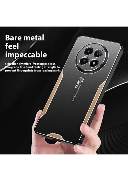 Realme 13 Pro 5g(Global)/13 Pro+5g(Global)Telefon Kılıfı Alüminyum Alaşımlı Tpu Pc Arka Kapak-Kırmızı (Yurt Dışından)