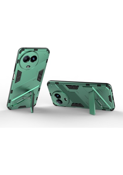 Realme 11X 5g/11 5g(Global)Pc+Tpu Koruyucu Cep Telefonu Kılıfı Kickstand ile Düşmeye Dayanıklı Kılıf-Yeşil (Yurt Dışından) modelleri