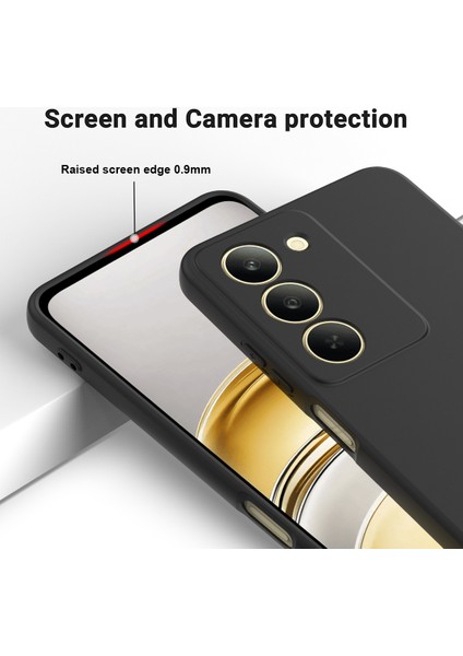 Realme P3X 5g Sıvı Silikon Kılıf Telefon Arka Kapağı El Kayışı Ile-Siyah (Yurt Dışından) fırsatları