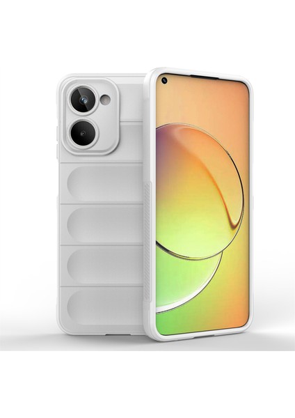 Realme 10 4g Yumuşak Tpu Cep Telefonu Kılıfı Kaymaz Çizilmeye Dayanıklı Sağlam Arka Koruyucu Telefon Kılıfı-Beyaz (Yurt Dışından)