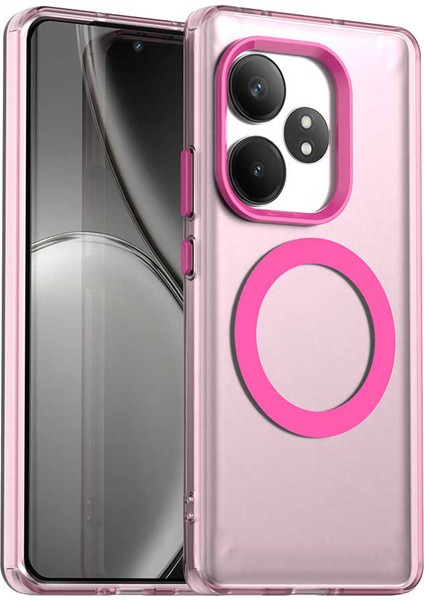 Realme Gt 6 5g/gt 6t 5g/gt Neo6 Se 5g/gt Neo6 5g Için Telefon Kılıfı Magsafe Pc+Tpu+Pet Düşmeye Karşı Dayanıklı Telefon Kılıfı-Kırmızı (Yurt Dışından)