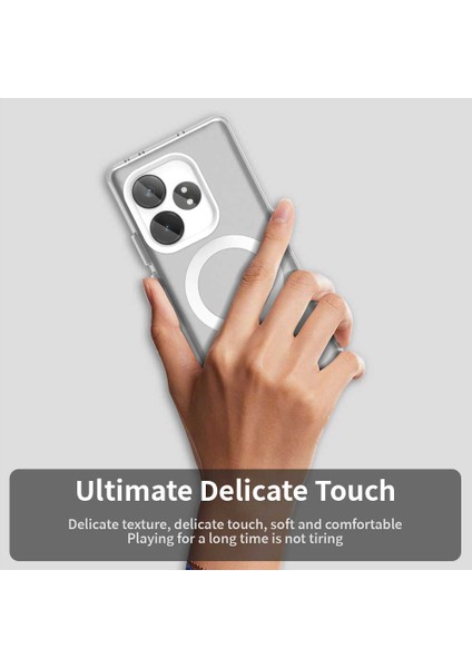 Realme Gt 6 5g/gt 6t 5g/gt Neo6 Se 5g/gt Neo6 5g Için Telefon Kılıfı Magsafe Pc+Tpu+Pet Düşmeye Karşı Dayanıklı Telefon Kılıfı-Beyaz (Yurt Dışından)
