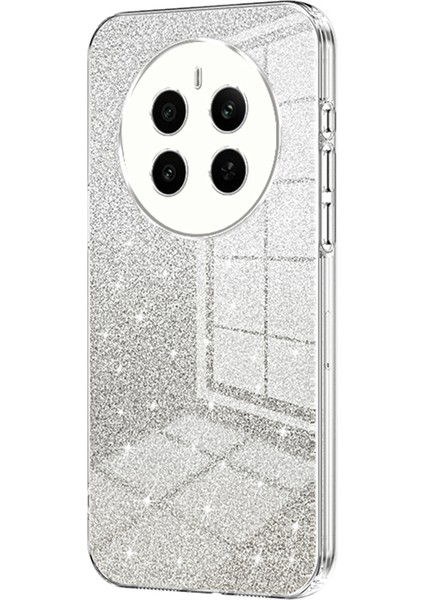 Realme 12 4g/12+5g Gradient Glitter Cep Telefonu Kılıfları Elektrokaplamalı Düşmeye Dayanıklı Tpu Kabuk-Şeffaf (Yurt Dışından)
