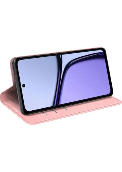 Realme C65 4g Kılıf Cilt Hissi Pu Deri Telefon Kılıfı Güçlü Manyetik-Pembe (Yurt Dışından) modelleri