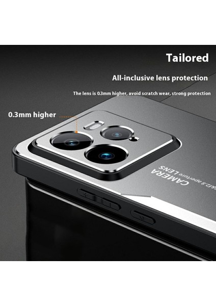 Realme Gt 7 Pro 5g Telefon Kılıfı Alüminyum Alaşımlı Tpu Pc Arka Kapak-Gümüş (Yurt Dışından)