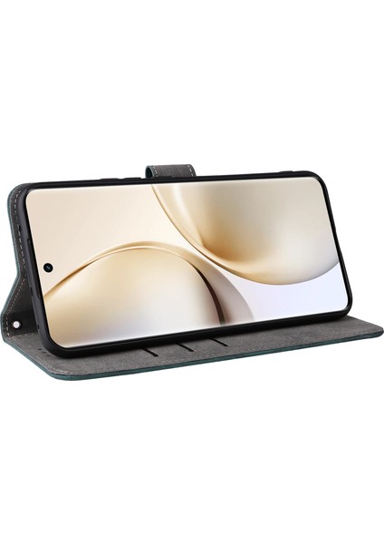 Realme 14 Pro+5g Kılıf Cüzdan Rfıd Engelleme Pu Deri Kılıf Görüntüleme Standı-Yeşil (Yurt Dışından)